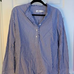 Vineyard Vines Ruffled Striped Popover
